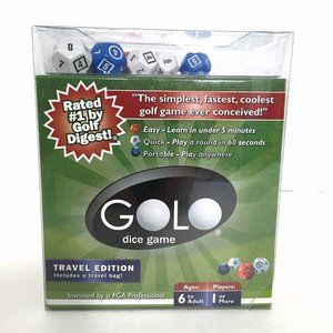 GOLO Golf Dice Game Travel Edition Golf In A Cup 9 Dice Travel Bag Scorecards 6+